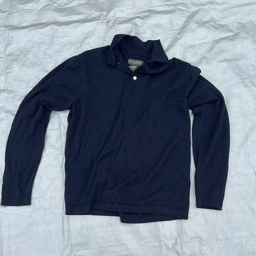 Banana Republic Men's Navy Polo Shirt